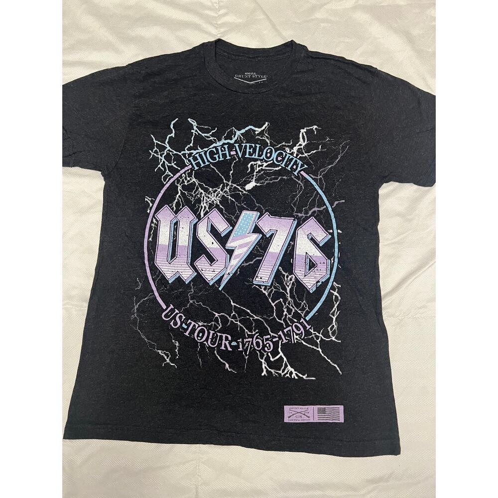 Grunt Style US-76 High Velocity Graphic T-Shirt Mens Small Black